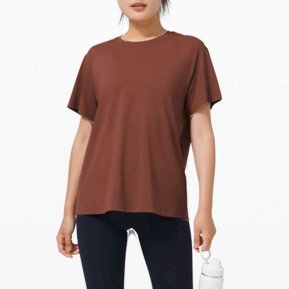 lululemon athletica Brown Short Sleeve Tee